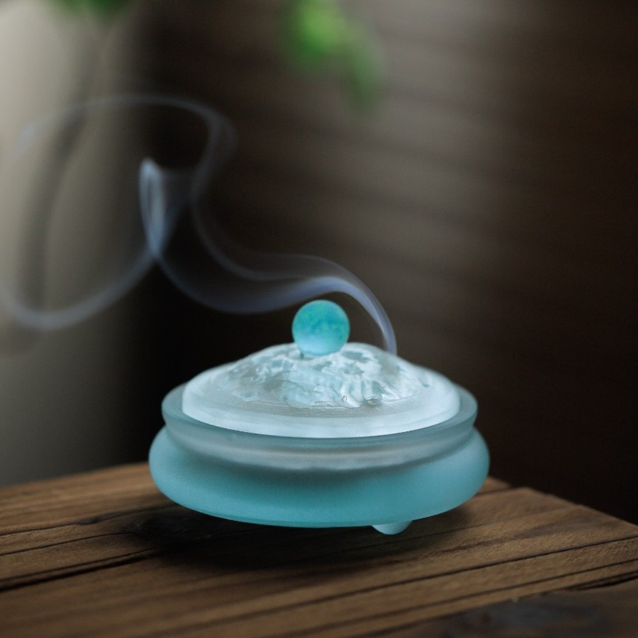 Title 2, Home Indoor Xiangyun Three-legged Glass Incense...