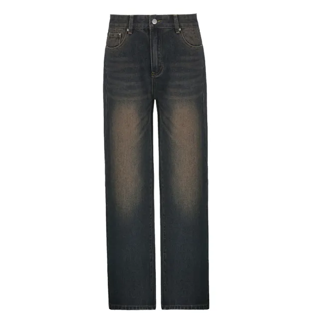 Women's Fashionable Retro Straight Jeans Blue - Shop at LoveMi