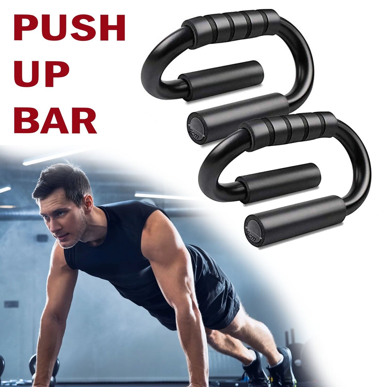 Non-slip Push Up Bars for Home Gym. we ship only inside the US, USPS First Class Package 2 Day Handling , 2-5 Day Shipping. Push Up Bars, Foam Grip, Unique Sturdy Structure Push-Up Stands, Perfect Strength Training Home Gym Push Up Handles for Floor by KT