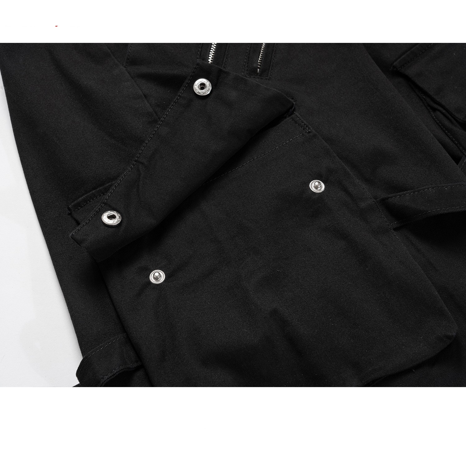 Braiding Buckle Decorative Casual Pants Multi-pocket Shorts