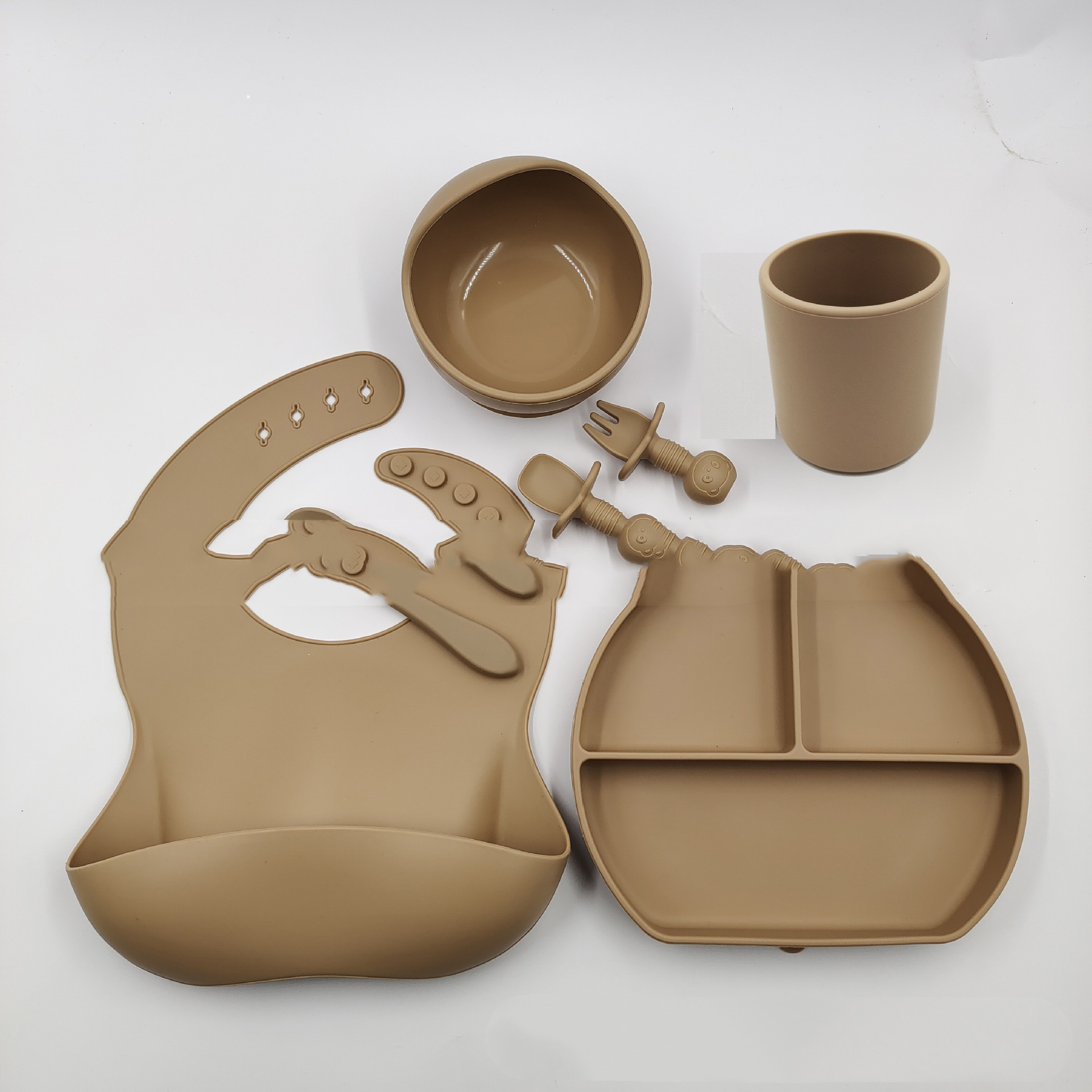 278d0efd 1186 4834 b72c 7c08401ec1fe - Silicone Children's Cutlery Set Baby Food Supplement Plate