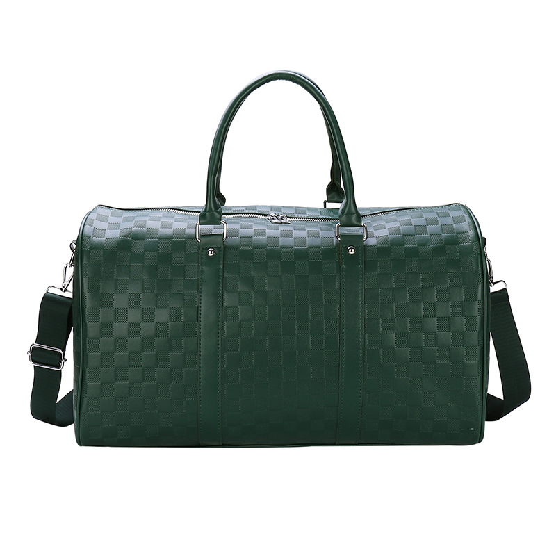 Women's Fashion Plaid Embossed Travel Bag Green - Shop at LoveMi