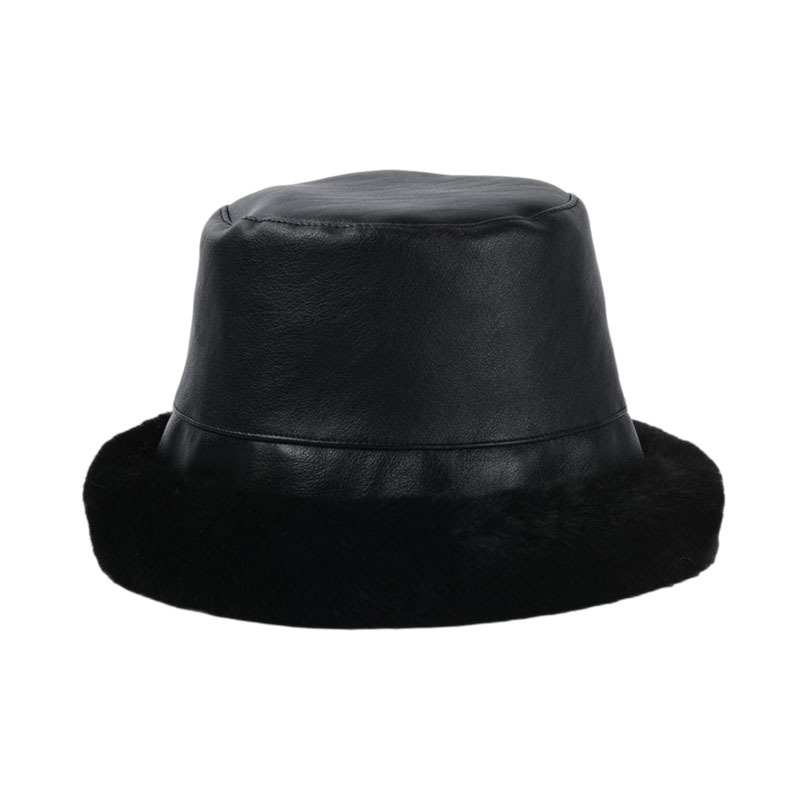 Hat Women New Faux Fur Plush Trim Black - Shop at LoveMi