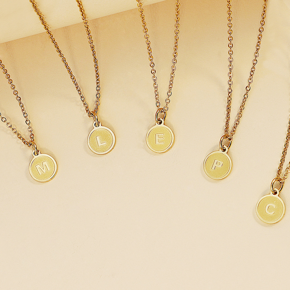 Popular Simple Stainless Steel Letter Pendant