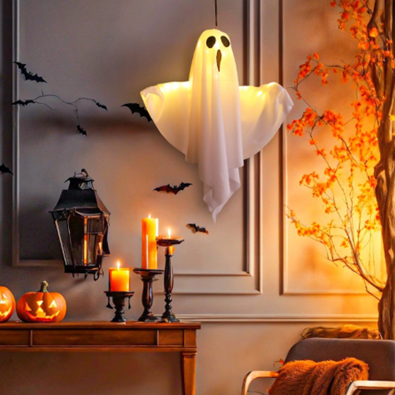 Halloween Glowing Ghost Light Outdoor Decor Garden Prop