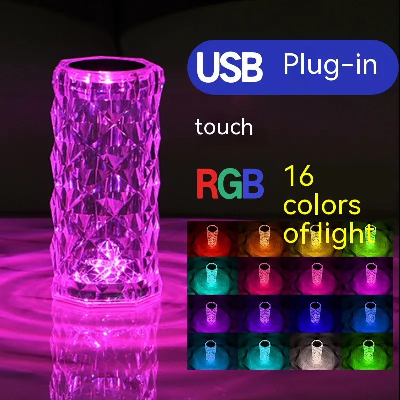 Crystal Rose Lamp Atmosphere Creative Led Table Lamp – image 7