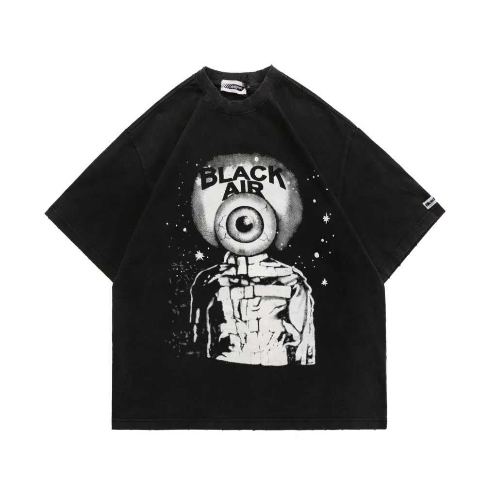 New Retro Dot Print Metaverse Short Sleeve - Black