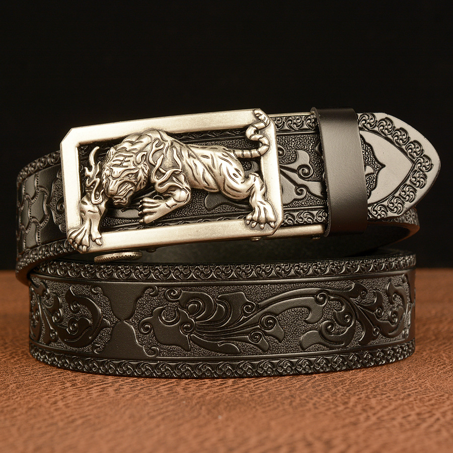 Black silver buckle