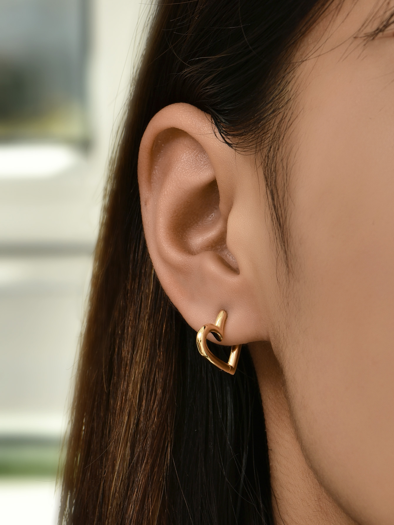 Heart-shaped Earrings Temperament And Circle Earrings Earrings