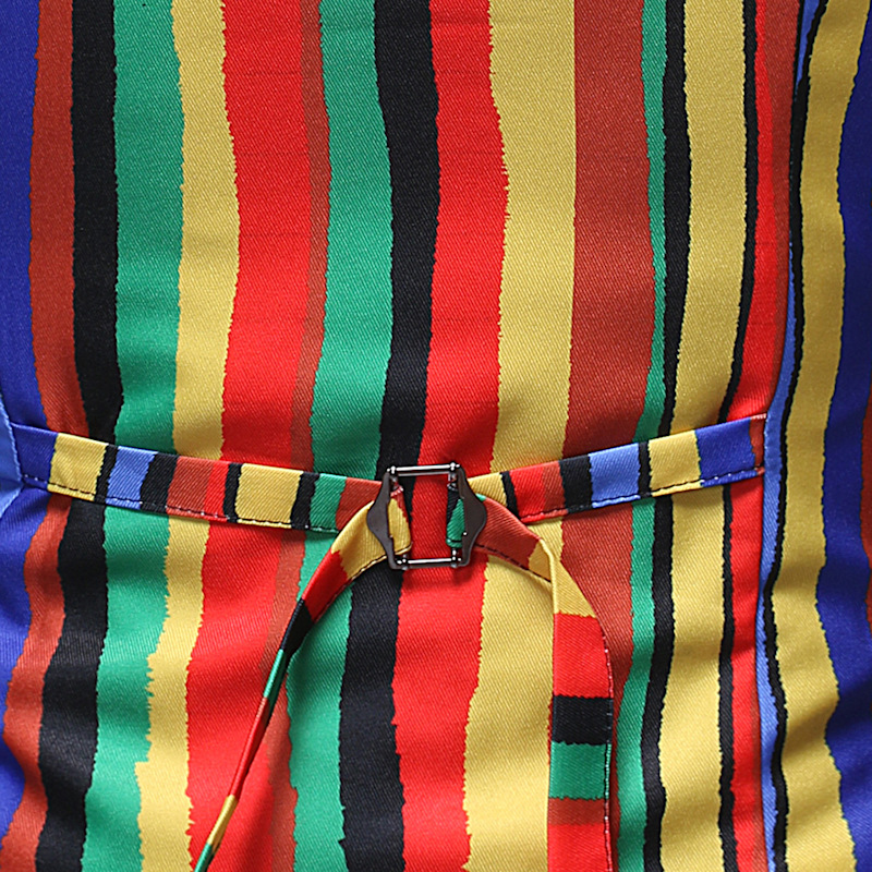 صدرية رجالية كاجوال بنقشة خطوط ملونة