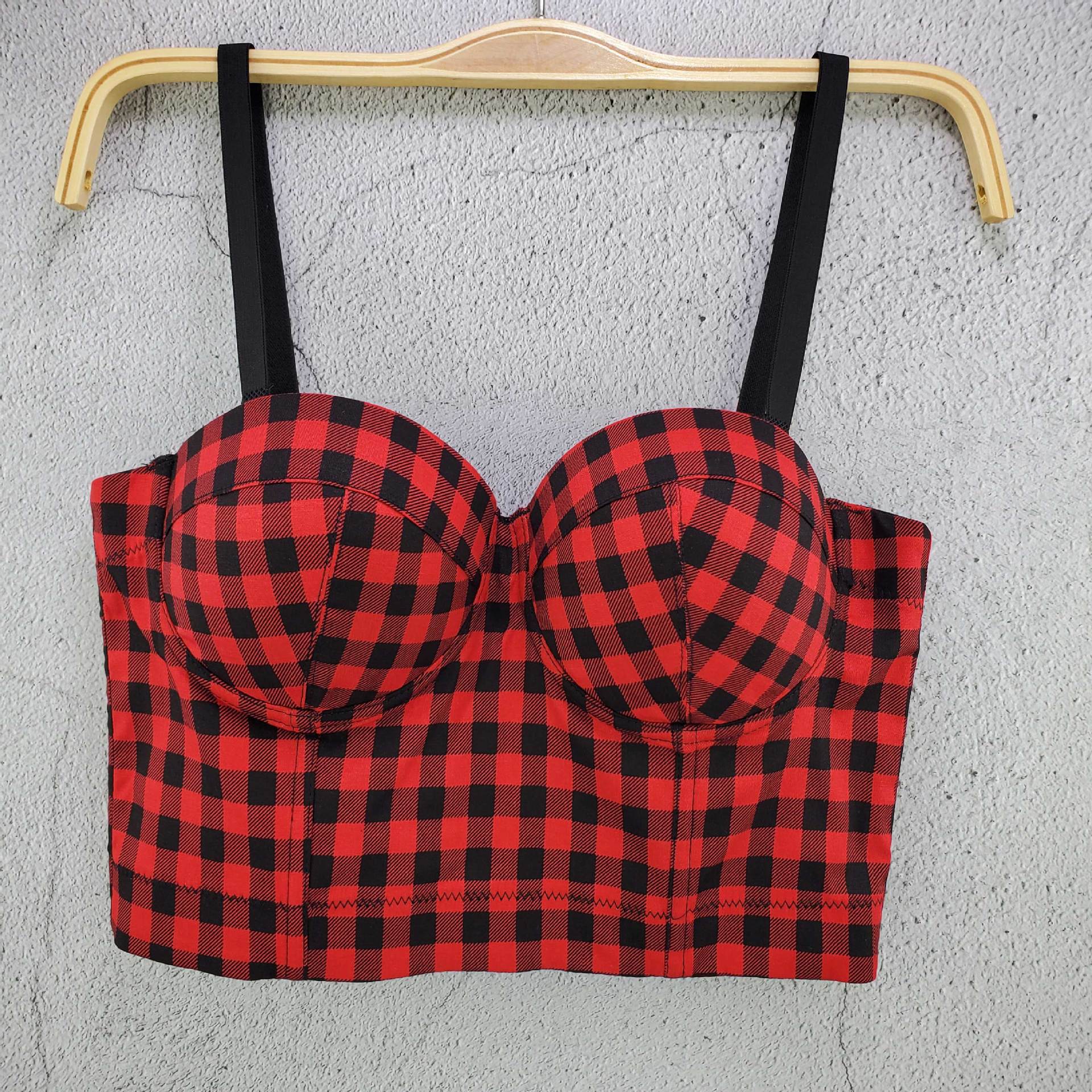 Title 5, Retro Plaid Camisole French Niche Youth Self-cu...