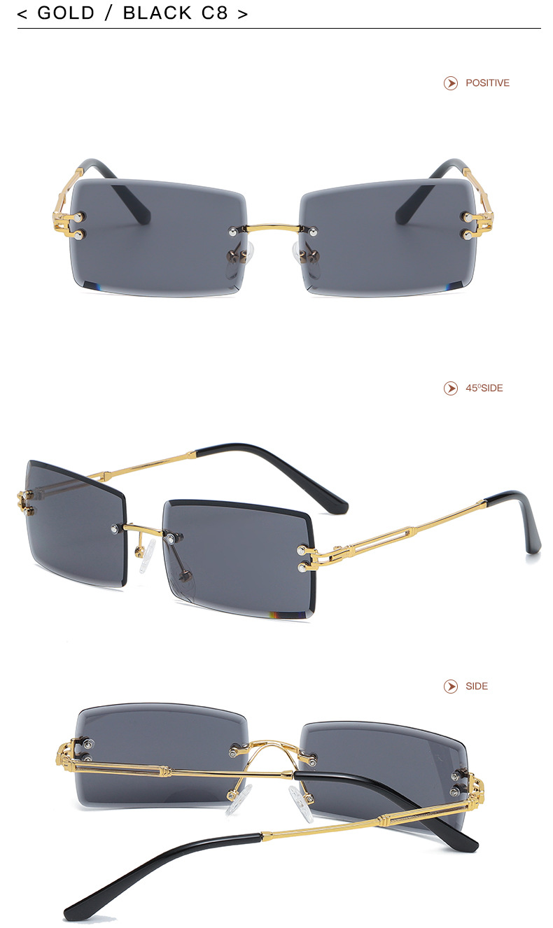 New Fashion European And American Rimless Sunglasses - Image 17