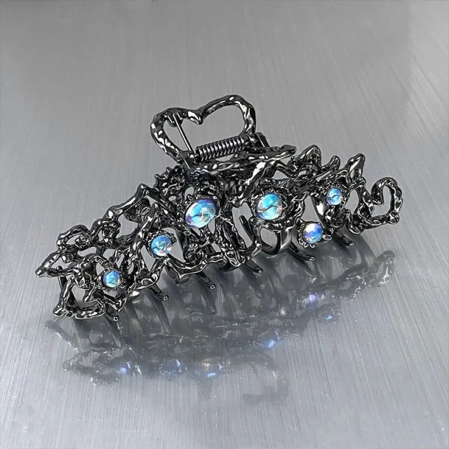 Metal Hairpin Female Summer Design Back Of The Head Large Clip Gun In Black - Shop at LoveMi