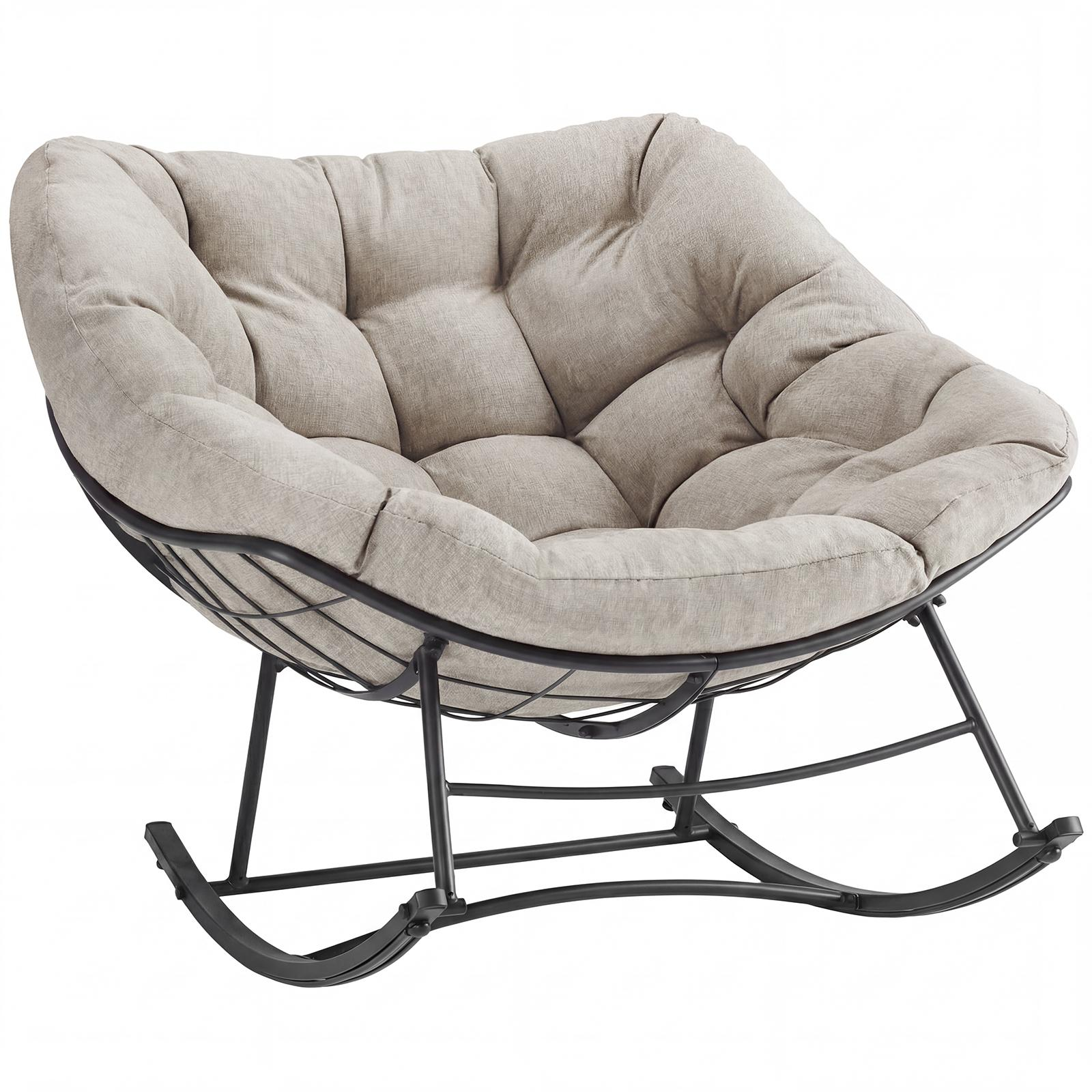 Recliner, An Oversized Egg-shaped Chair With A Cushion, With A Load Capacity Of 450 Pounds, A Non-slip And Quiet Rocking Chair - Image 1