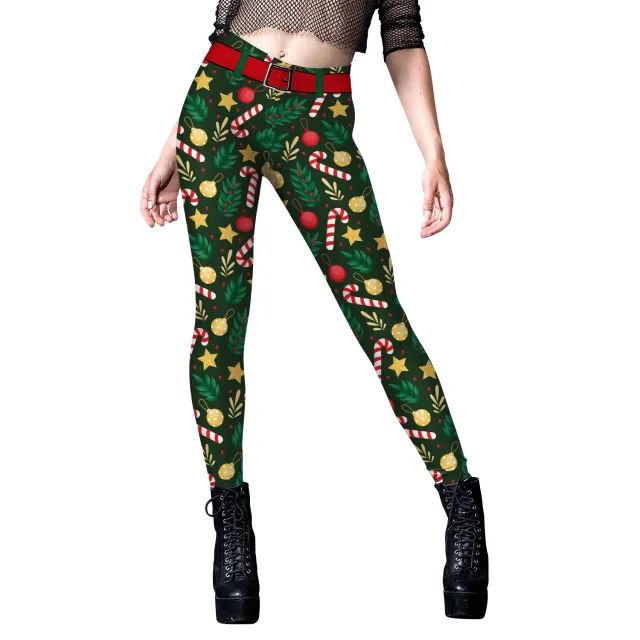 Digital Printing Pants Christmas New Style Elastic Women B2301093 - Shop at LoveMi