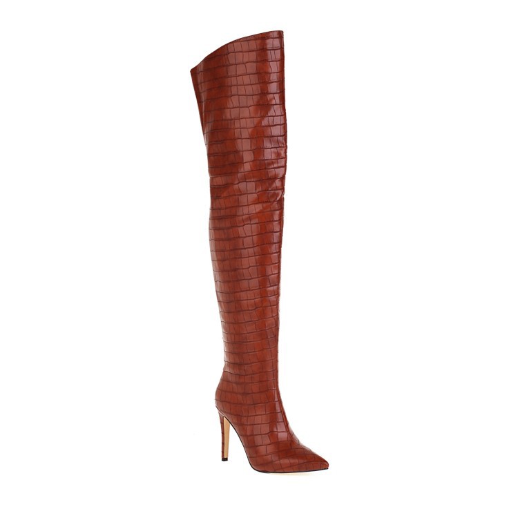 Title 6, Pointed back zip high-top over-the-knee boots