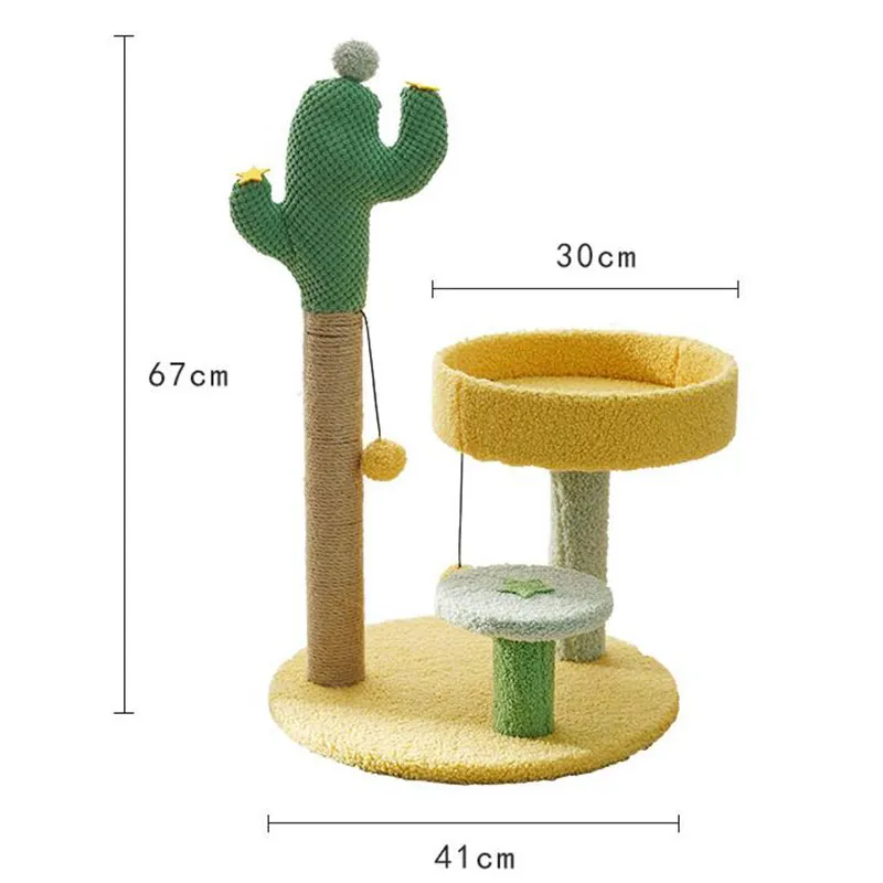 Cactus Climbing Frame Cat Sisal Hemp Column Grinding Claw - Style C