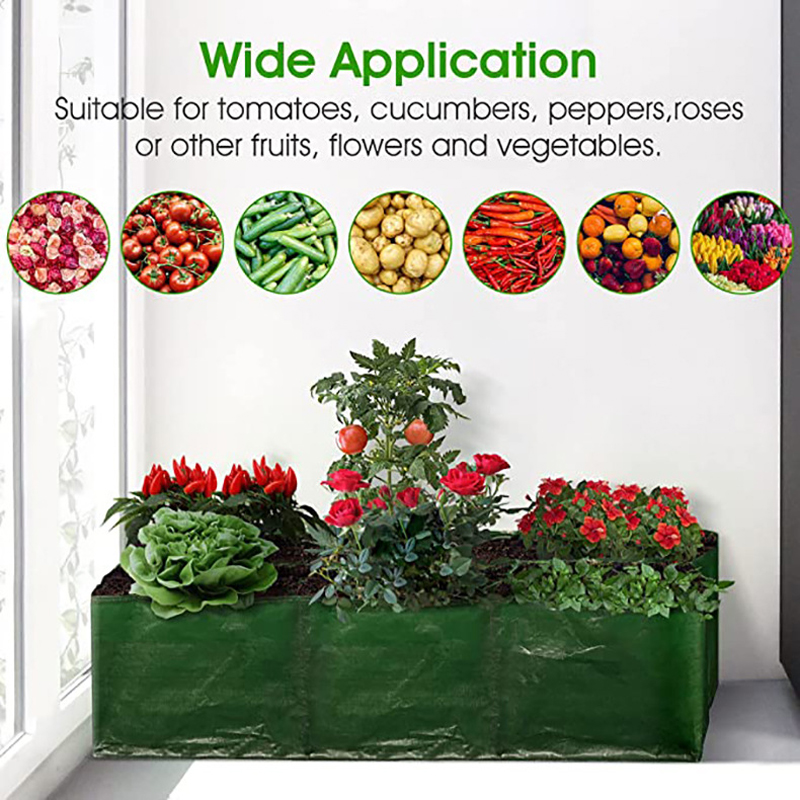 Heavy Duty Fabric Raised Bed Garden Flower Grow Bag For Vegetables Flowers Fruit — image 3