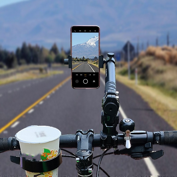 Bicycle Mobile Phone Selfie Stick Bracket Panoramic Telescopic Anti-shake Cloud Head - Image 7
