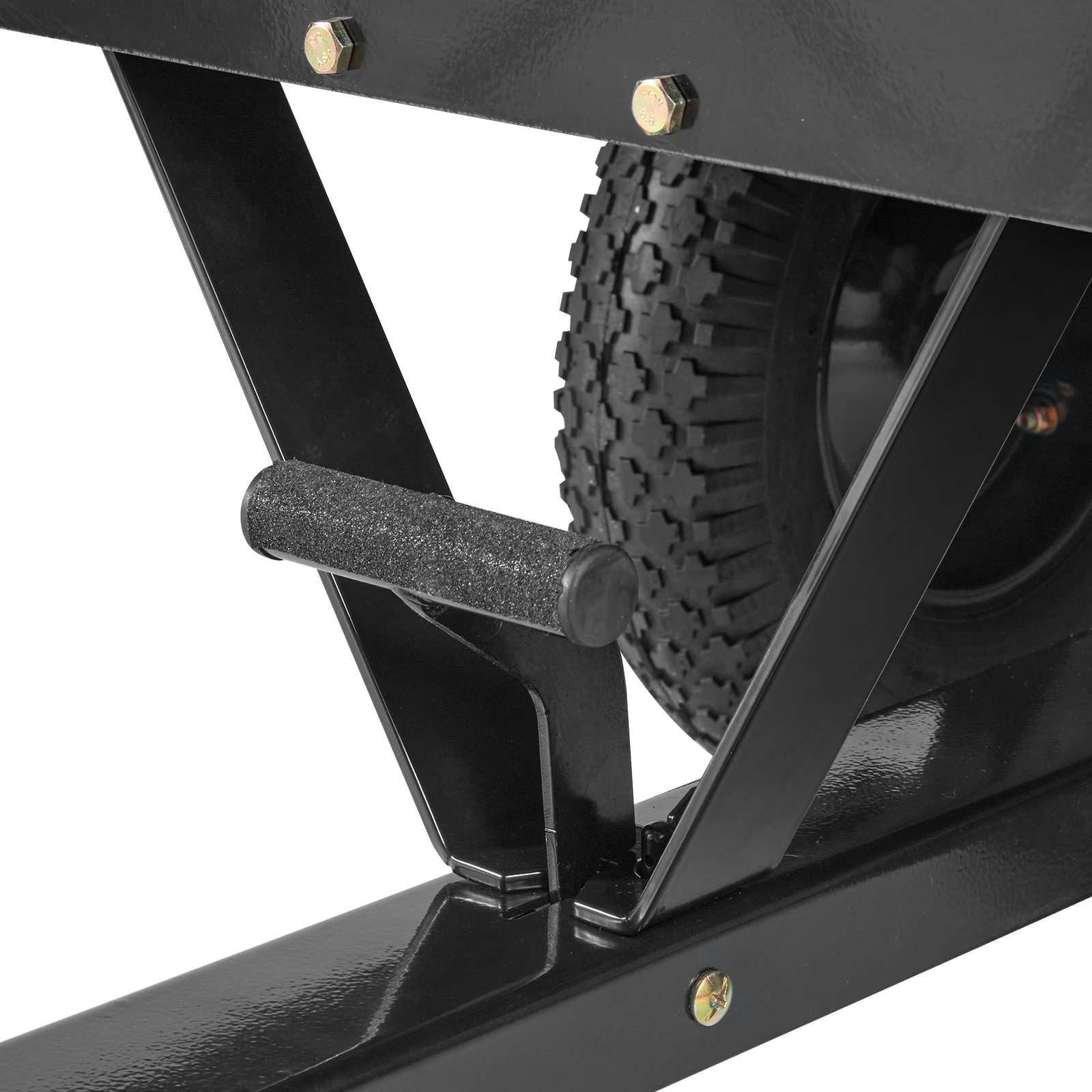 VEVOR Heavy Duty ATV Trailer Steel Dump Cart, 750-Pound 15 Cubic Feet, Garden Utility Trailer With Removable Sides For Riding Lawn Mower Tractor image 6