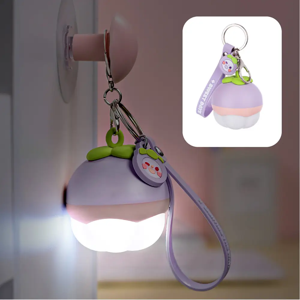 Mangosteen Fruit Key Chain Small Night Light