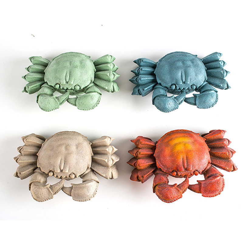 Mediterranean Resin Ashtray Crab Modeling Creative Ocean Wind With Lid Ashtray Resin Ornaments