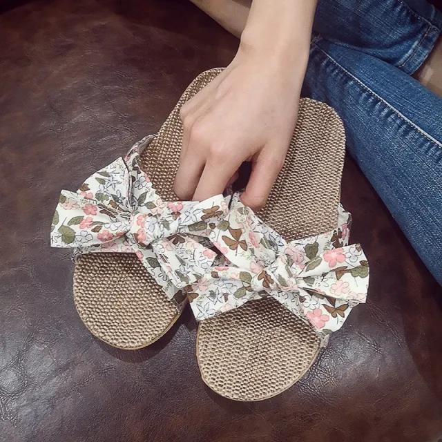 Bow Sweet Non slip Home Floor Sandals And Slippers Pink - Shop at LoveMi