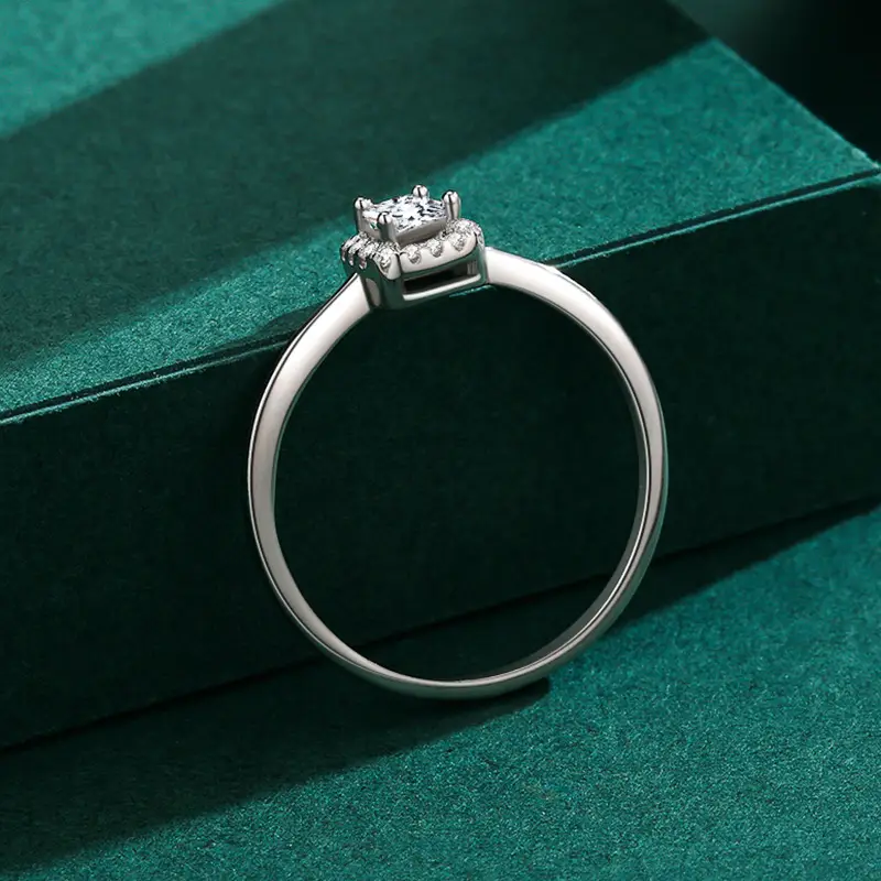 Exquisite Romantic Princess Square Bag 1 Carat High Carbon Diamonds