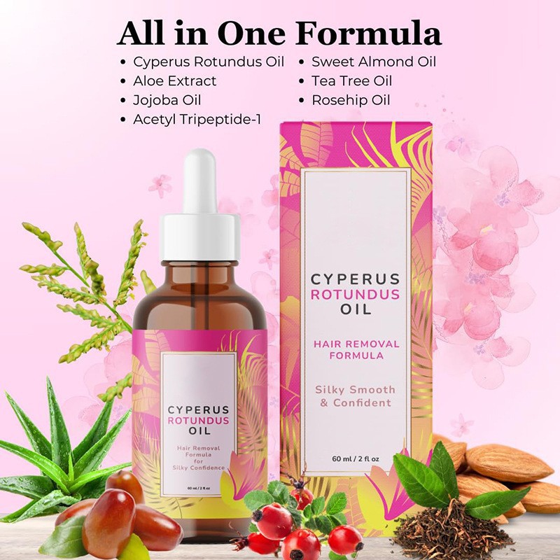 Best-selling Hair& BodyOil 60ml Natural Cyperus Rotundus Essential Oil For Unwanted Hair Care — foto 5