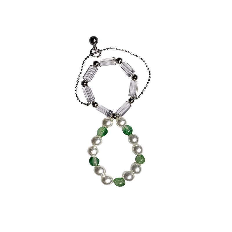 خاتم كريستال لؤلؤي مزدوج الأصابع بنمط كوري رقم 8