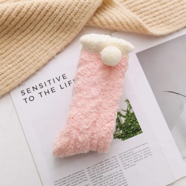 Autumn And Winter Coral Velvet Floor Socks Pink - Shop at LoveMi