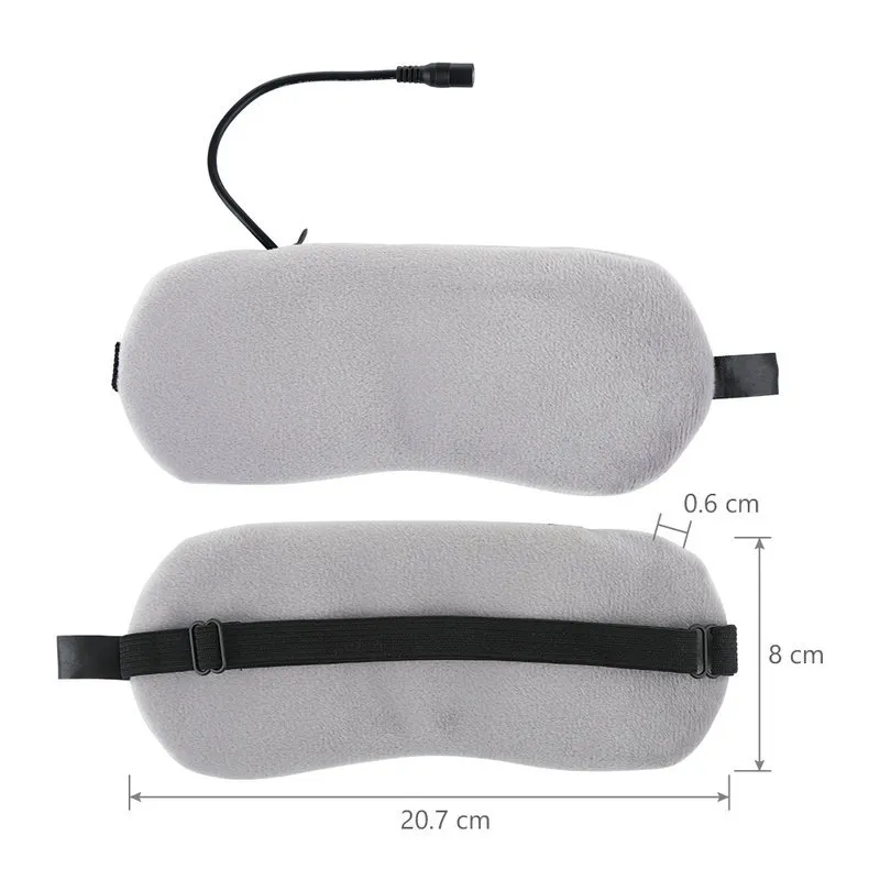 Four Speed Temperature Control Of Rechargeable Heating Steam Hot Compress Eye Mask - Grey