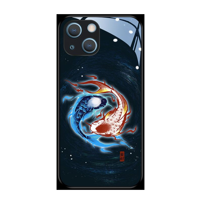 Applicable Mobile Phone Case Luminous Glass