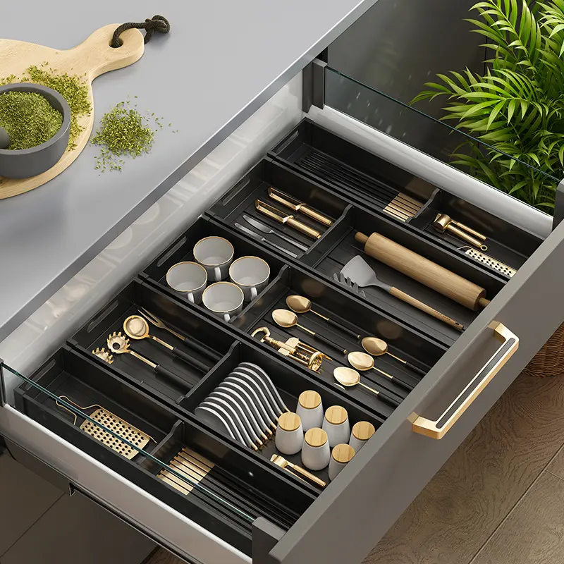 Kitchen Drawer Divider Cabinet Storage Sorting Box