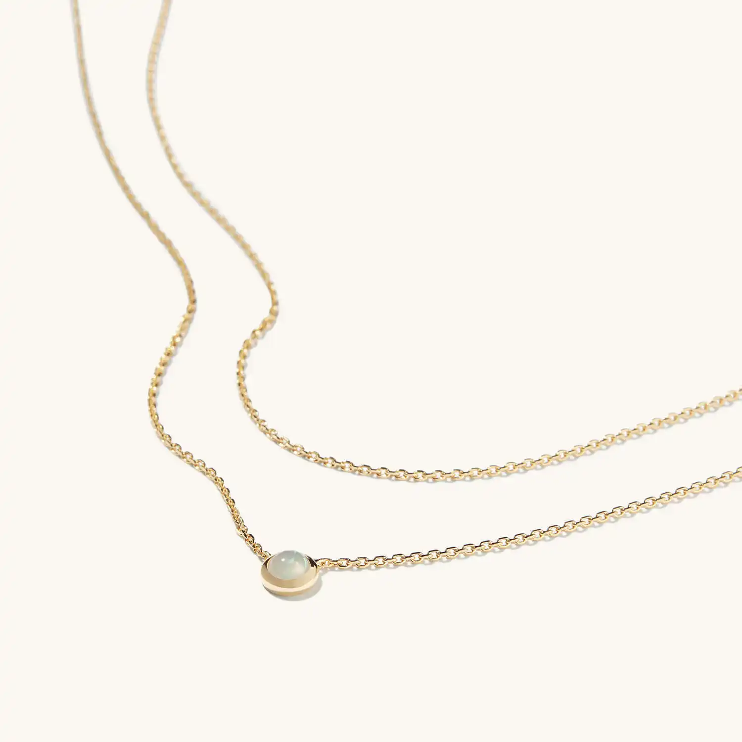 Women's Double Layered Natural Stone Necklace