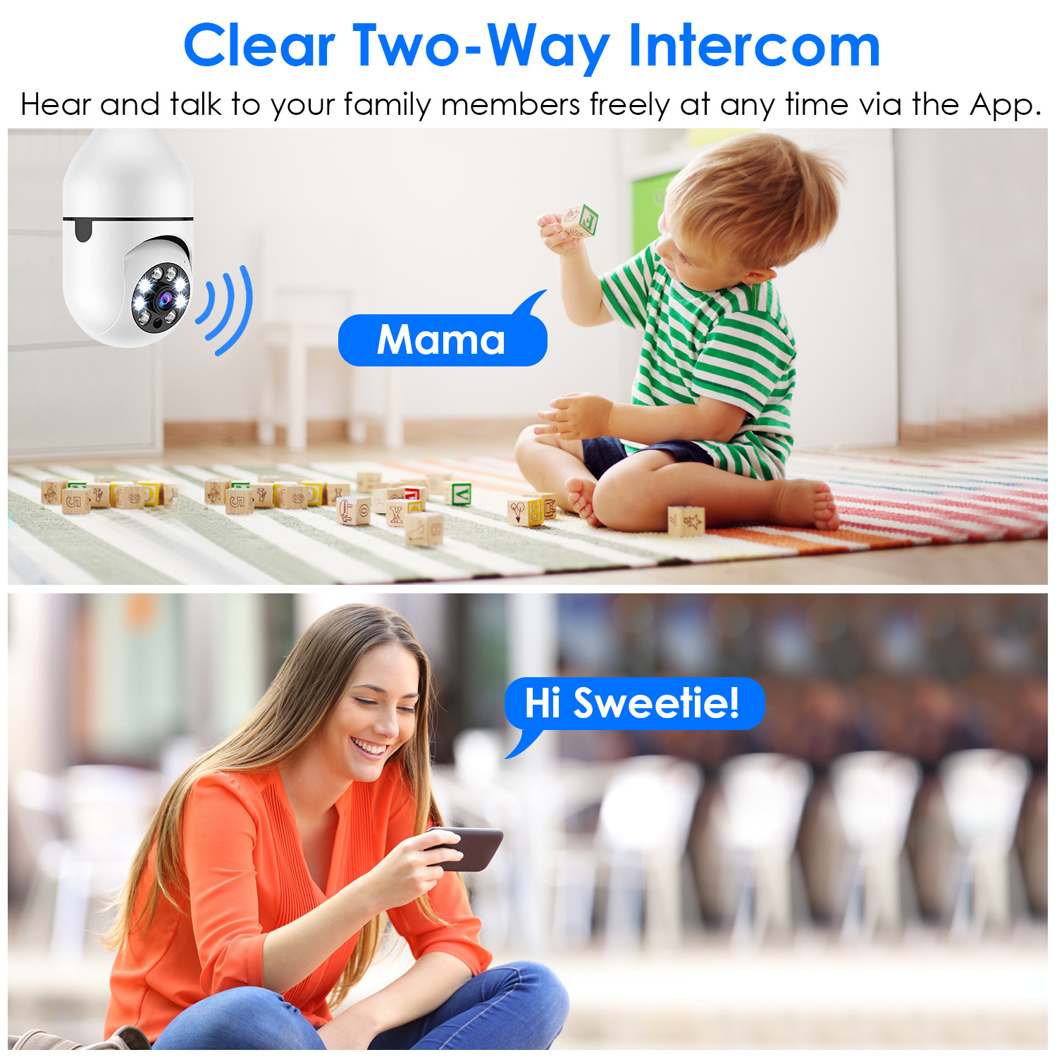 1Pc E27 WiFi Bulb Camera 1080P FHD WiFi IP Pan Tilt Security Surveillance Camera With Two-Way Audio Night Vision Motion Detection Function APP Control — foto 10