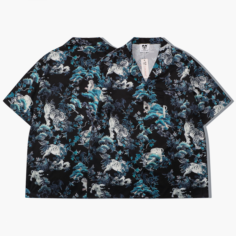 Title 1, Camisa masculina com estampa digital tigre branco