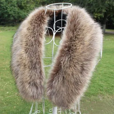 Raccoon Fur Bib Top Hat Strip False Collar Shawl Grass Color - Shop at LoveMi