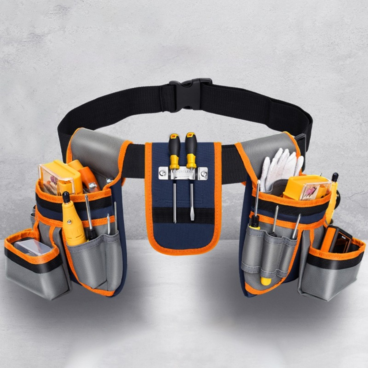 Double Tool Belt Pouch 12 Pocket Heavy Duty Joiners Carpenter Builders Nails UK — image 10