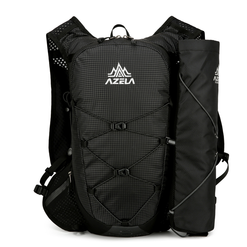 AZELA Grid Pattern Lightweight Hiking Backpack, Breathable Mesh Outdoor Sports Backpack For Trail Running, Camping, Travel