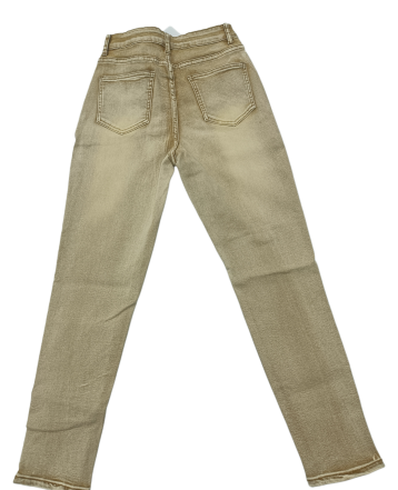 High Waist Skinny Jeans Women Khaki Multi Button Stretch Slim Fit Denim Pants US Ready Stock