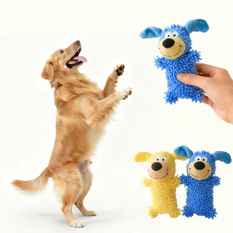 Screaming Dog Toy Blue Teeth Cleaning Interactive