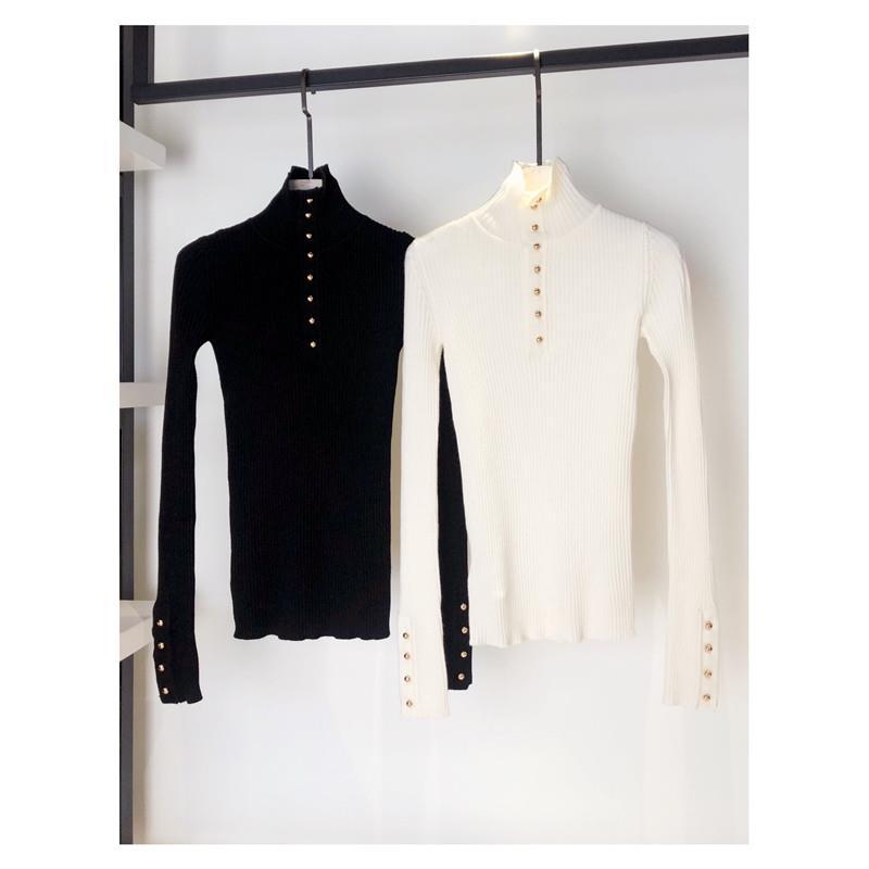 Women's Sweater With Half High Collar And Long Sleeve Bottoming Shirt