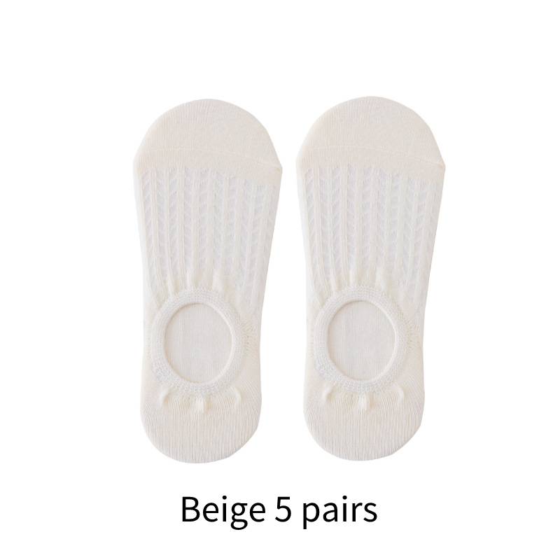 Women's Solid Color Mesh Invisible Socks