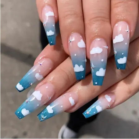 Wearing Nails Finished Soft False