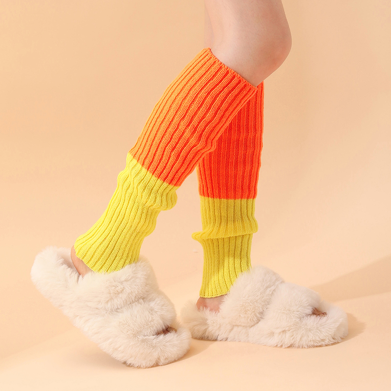 Party Dance Sports Yoga Accessories Women Ribbed Leg Warmers Knitted Wool Crochet Long Boot Socks