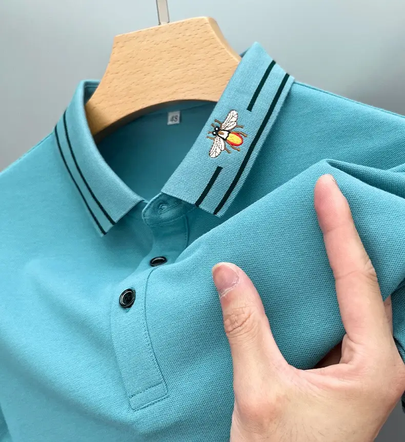 Men's Casual Fashion Embroidered Short Sleeves
