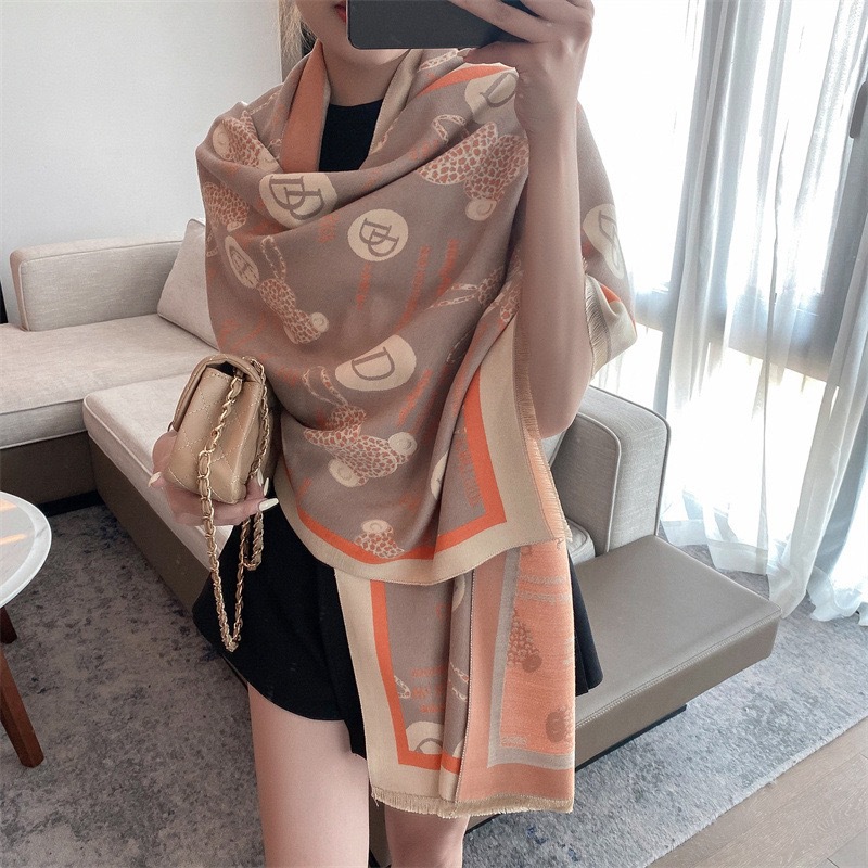Women's Print Cashmere Long Shawl Scarf Air Conditioning Towel