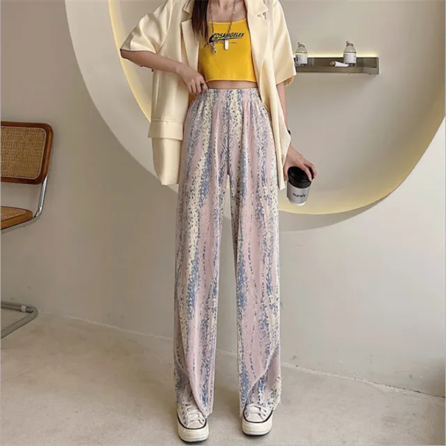 Loose Straight Leg Slimming Casual Mopping Pants Pink - Shop at LoveMi