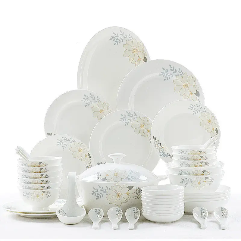 Bone China Tableware Set Bowl and Plate European Style